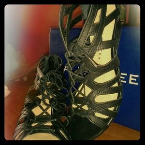 Falls Creek "APRIL" Ghillie Tie Leather Sandals